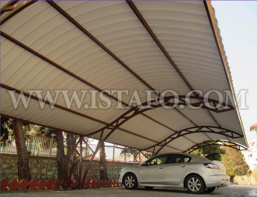 ساخت سایبان پارکینگ  . نصب سایبان خودرو